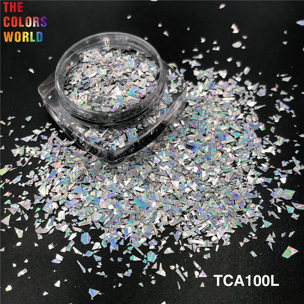 TCT-831 Glitter Shards fiocchi irregolari Texture Laser paillettes striscia olografica colore per unghie arte resina epossidica forniture artigianali