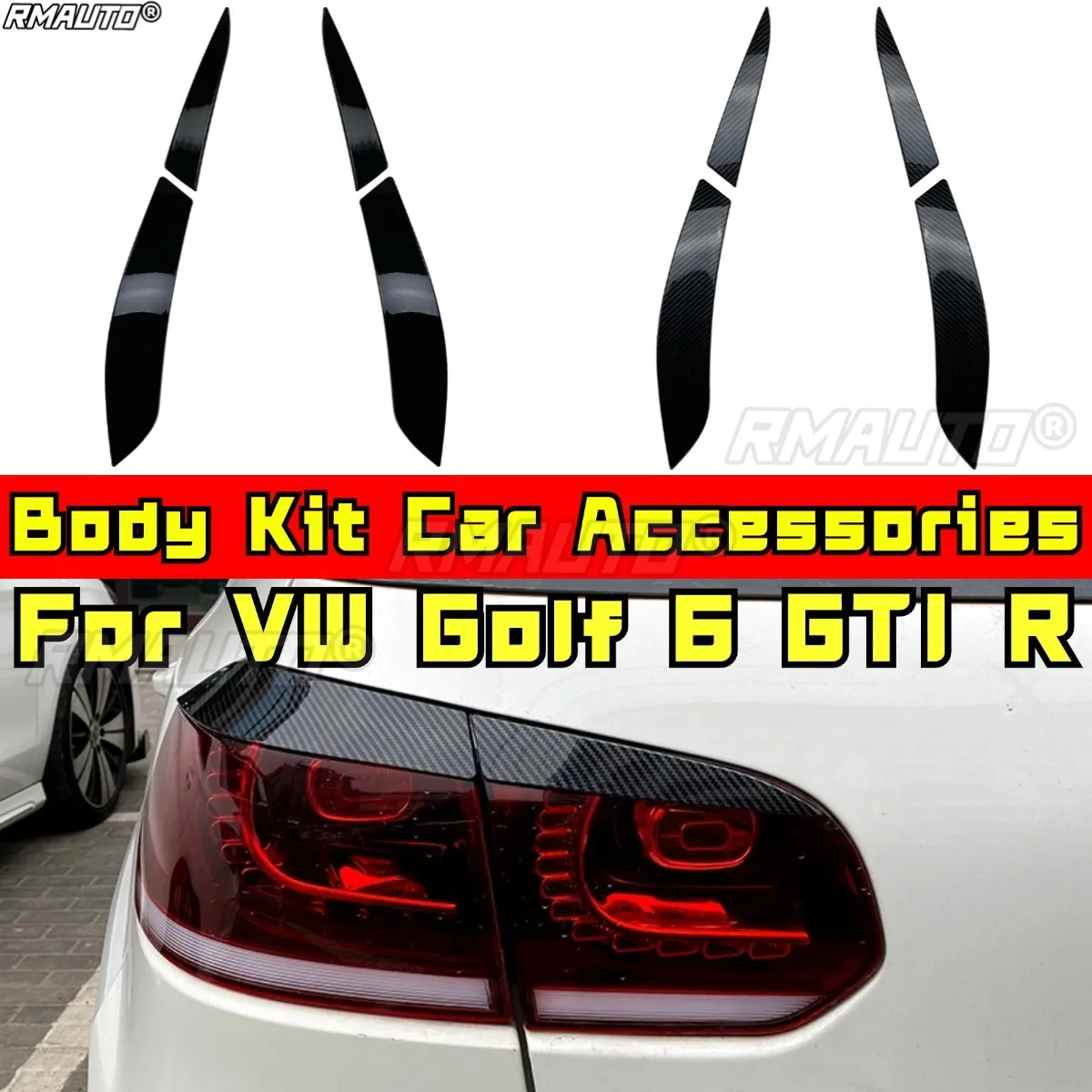 

Для VW Golf MK6 GTI R Body Kit Автомобильный головной светильник, лампа, веки, брови, украшение для фар, Стайлинг автомобиля, отделка, автомобильные аксессуары