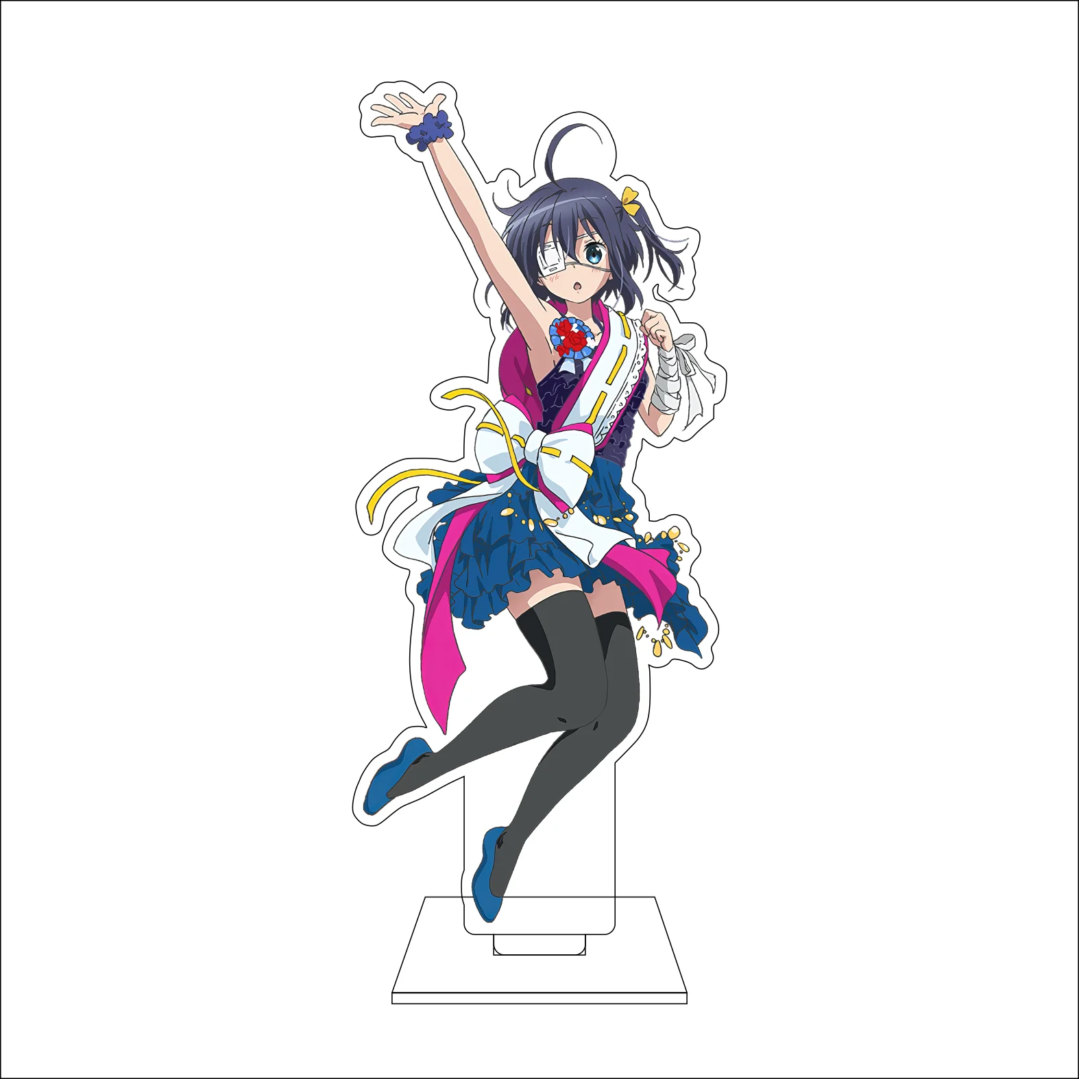 16CM Anime Togashi Yuuta Nibutani Shinka Dekomori Sanae Shichimiya Satone Takanashi Rikka Cosplay Acrylic Figure Stand Gifts view 2