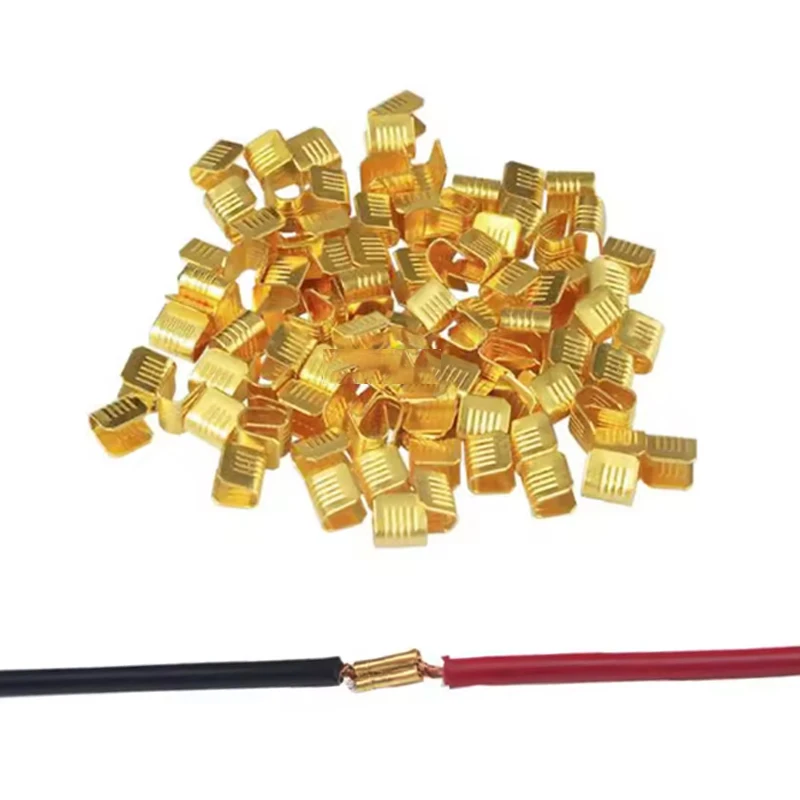 50/100Pcs U-Shaped Copper Crimp Terminals DJ453 0.3-10mm² Cold Press Connectors for Electrical Wiring, Automotive Wire Terminals