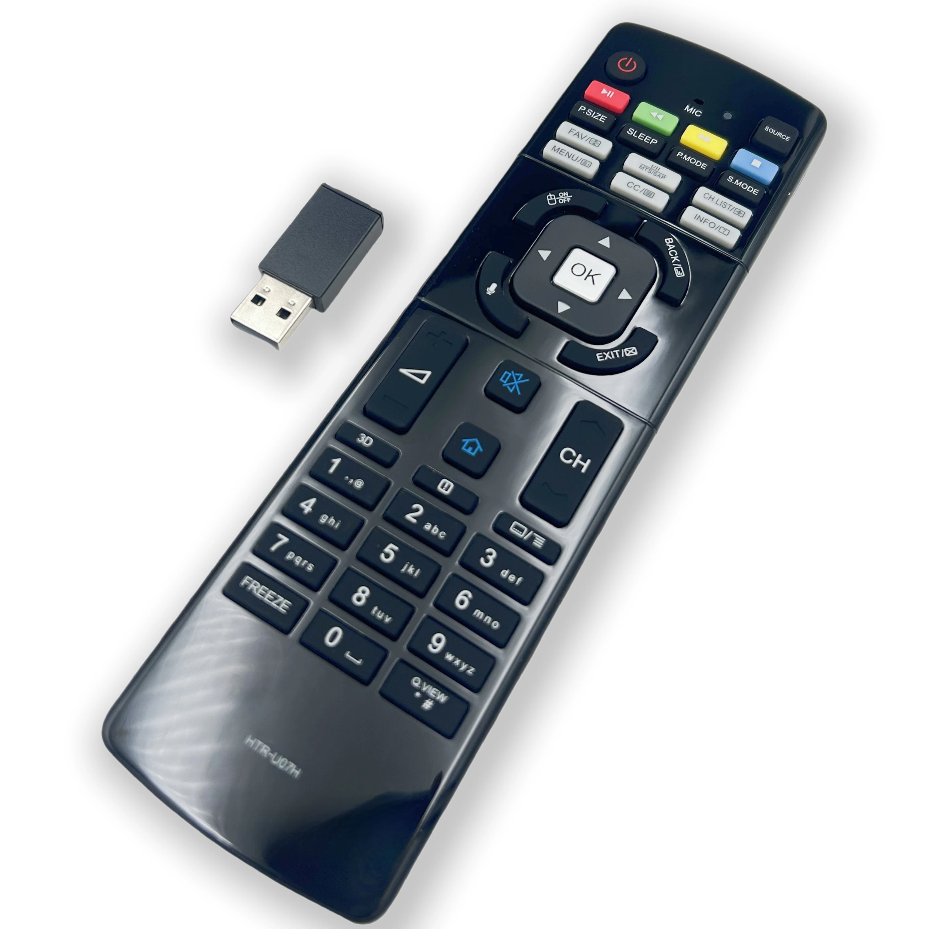 جهاز تحكم عن بعد صوتي أصلي جديد HTR-U07H مع لوحة مفاتيح USB لتلفزيون LED ذكي ثلاثي الأبعاد هاير LE50B7500U، LE55B7500U