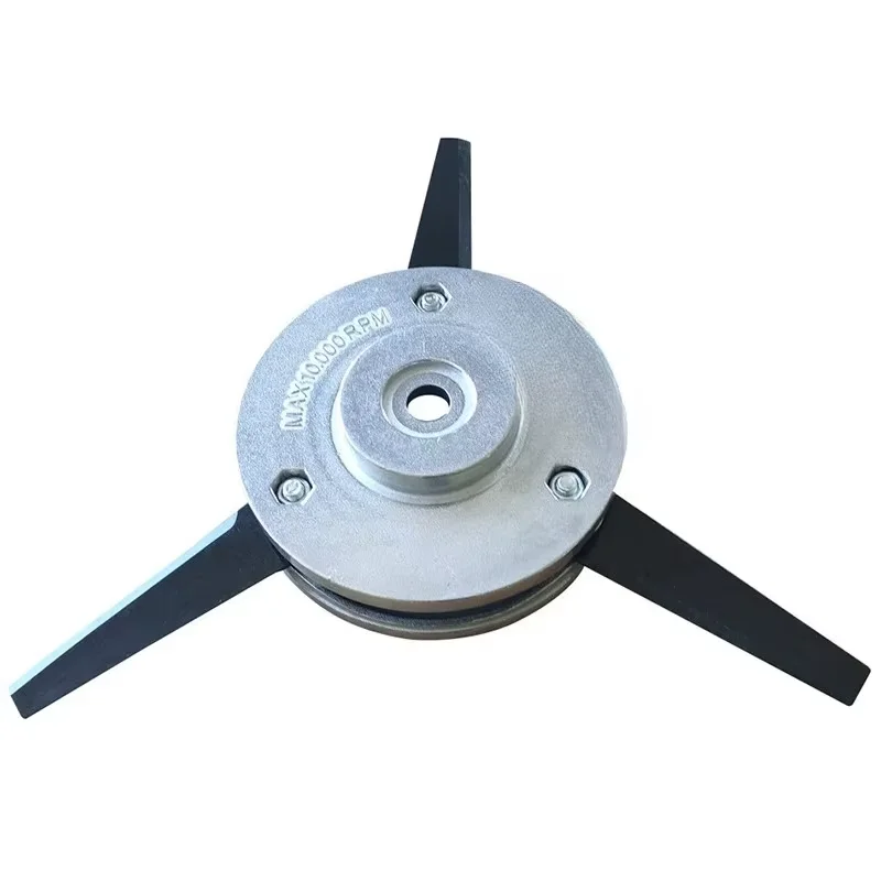 Trimmer Head Aluminum Alloy Shell with Manganese Steel Blade for Gas Grass Cutter Universal Replacement Part