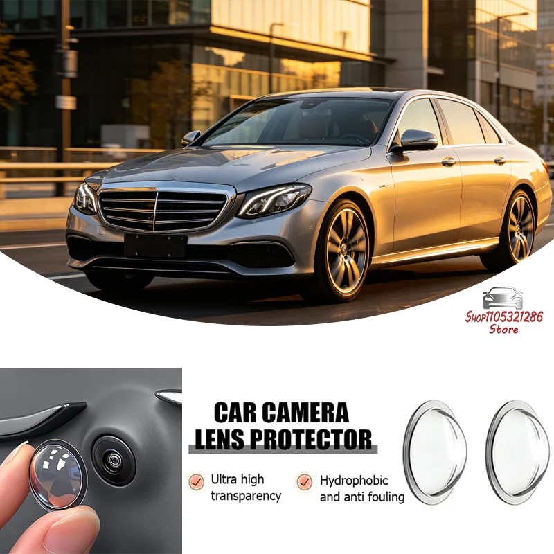

For Mercedes Benz E-Class Car Camera Lens Protective Cover 360 ° HD Reverse Lens Guard Camera Protector Waterproof Dustproof