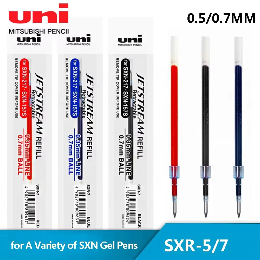 1 PC Japan Uni Ballpoint Refill SXR-5/SXR-7 for SXN-250/SXN-1000 Acsesories School Kawaii Stationery Back To School 0.5mm/0.7mm