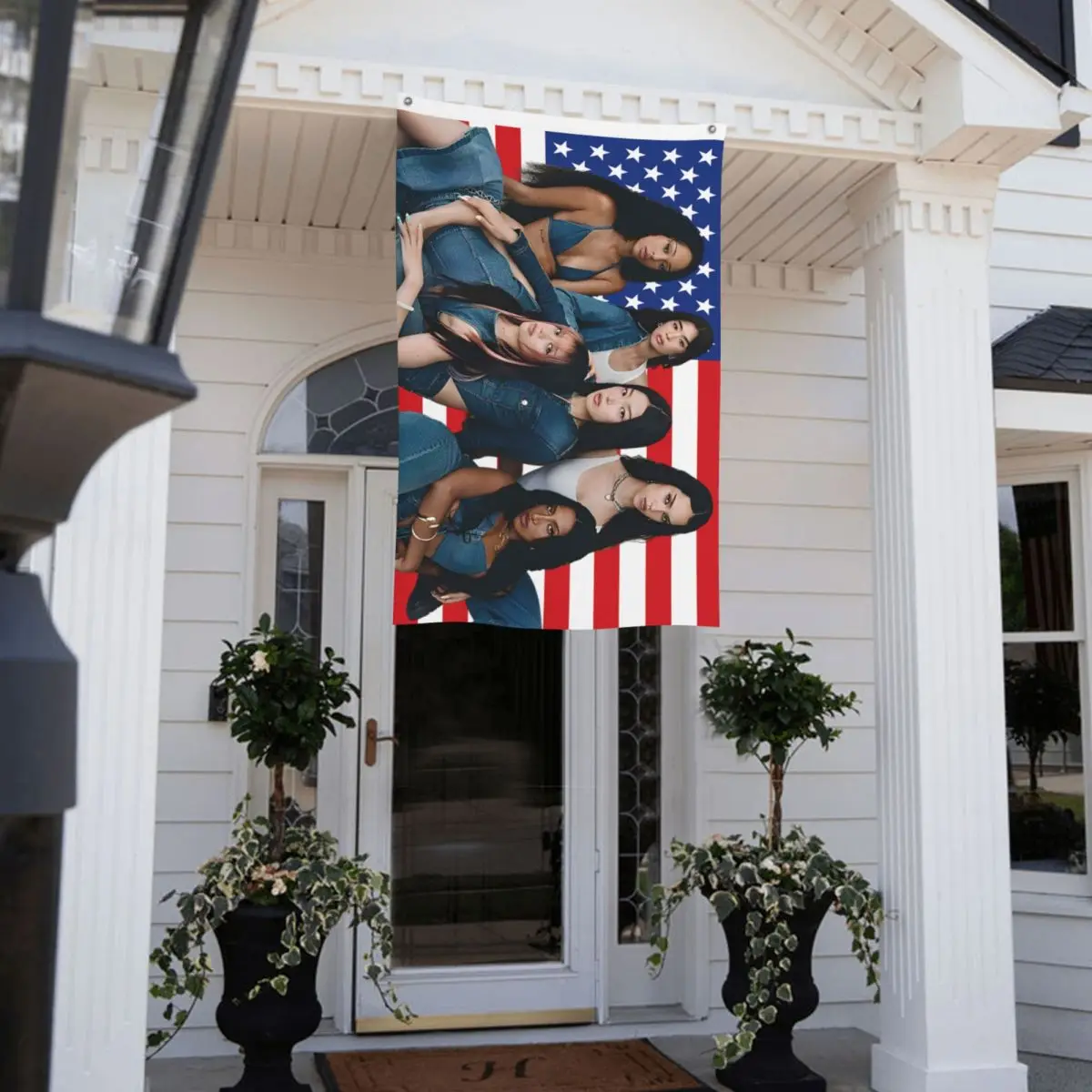 أفراد Katseye Kpop Yoonchae العلم داخلي في الهواء الطلق راية البوليستر العلم الأمريكي الديكور دائم 2x3 3x5 4x6 5x8 FT أعلام #6