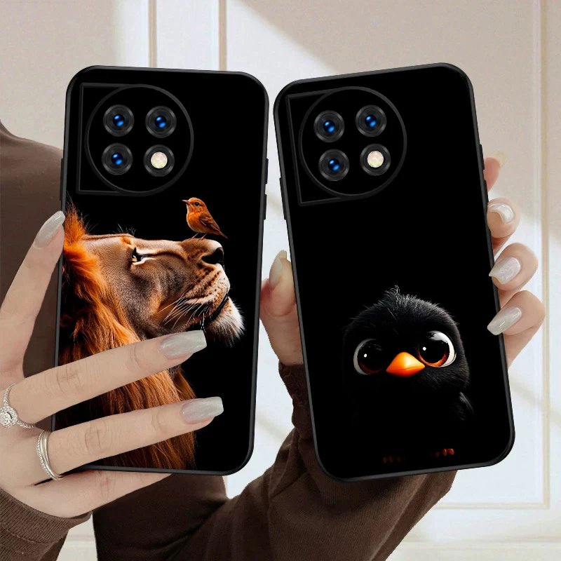 

Lion and Bird For Oneplus 8T 9 9R 10 Pro 11 12 13 13R 5G ACE 5 Nord2 4 CE 3 4 Lite N20 SE N200 silicone soft phone case