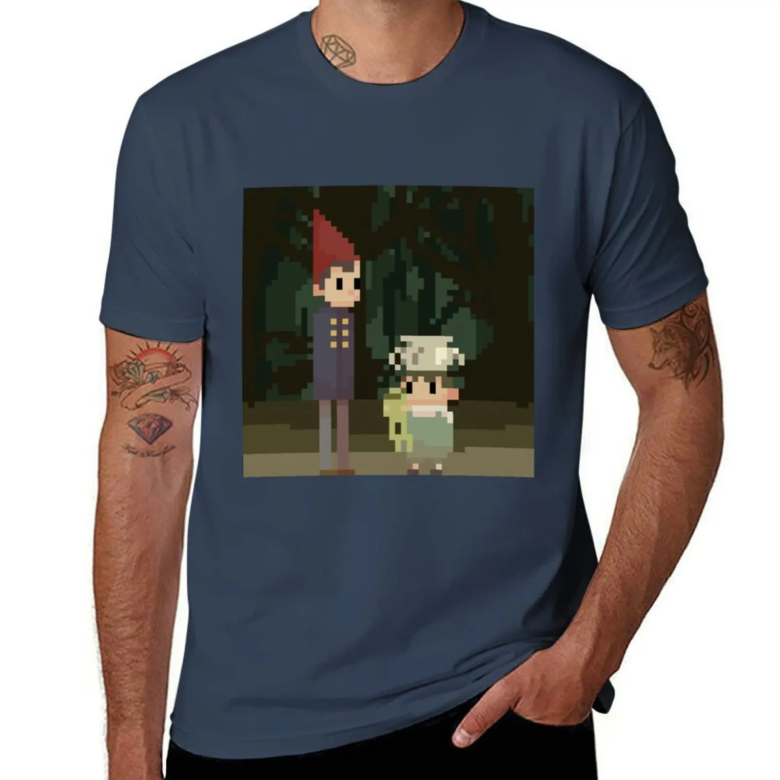 

Over the Garden Wall Pixel Art T-Shirt Graphic Print Short Sleeve T-Shirt