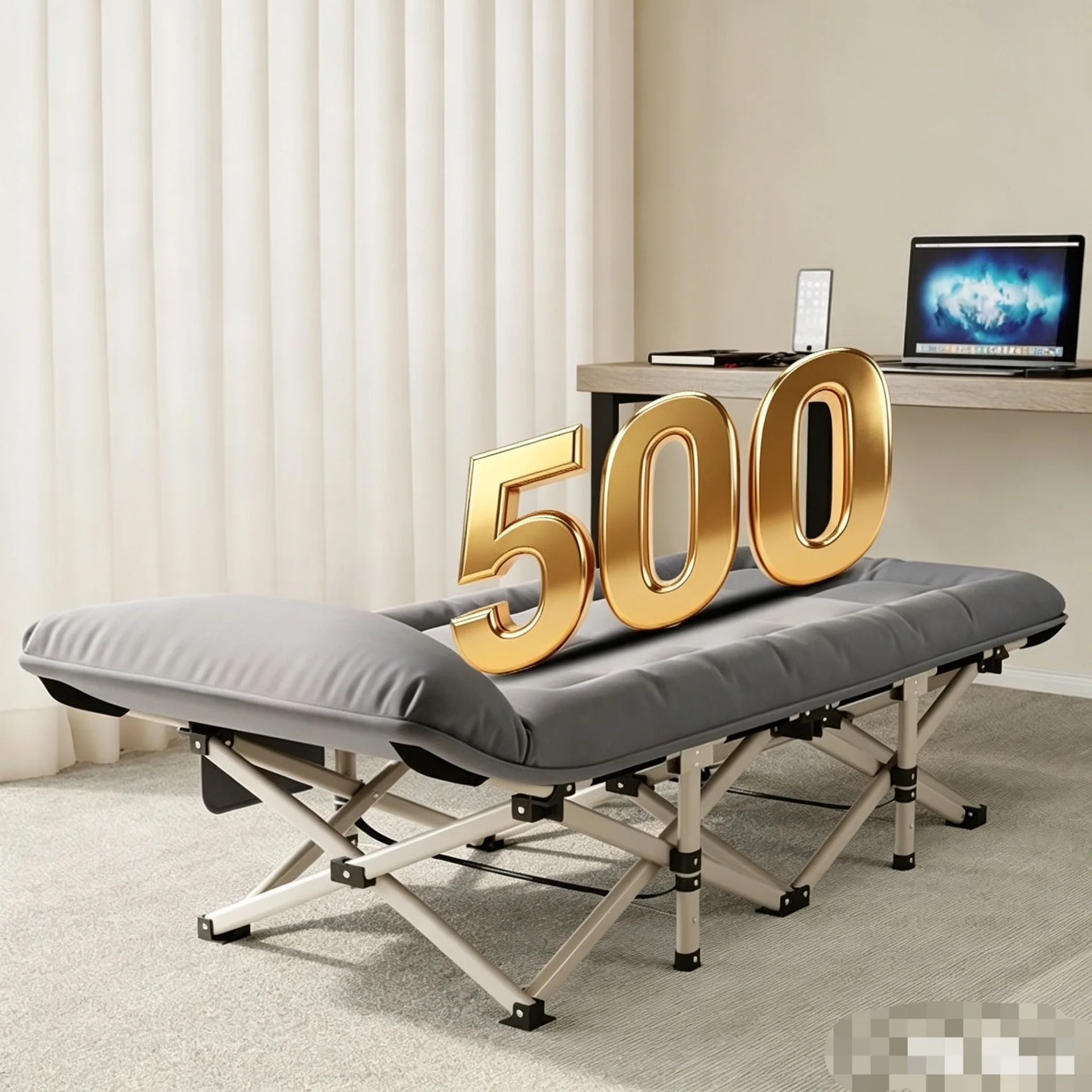 Lunch break folding bed Office single nap recliner Household adult simple small Lunch break bed Marching escort