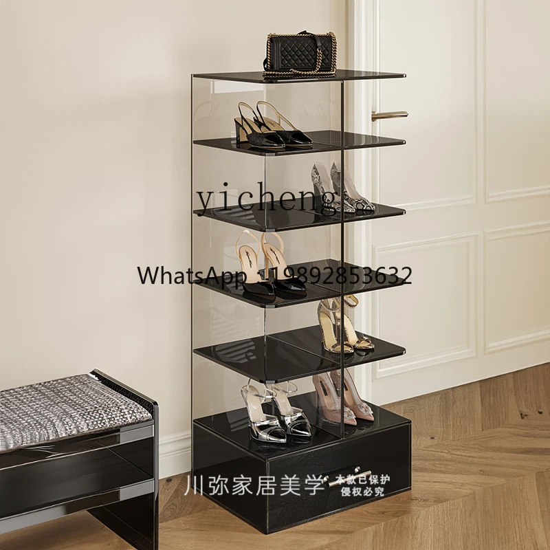 

Shoe rack home door multi-layer entry indoor simple shoe cabinet small acrylic