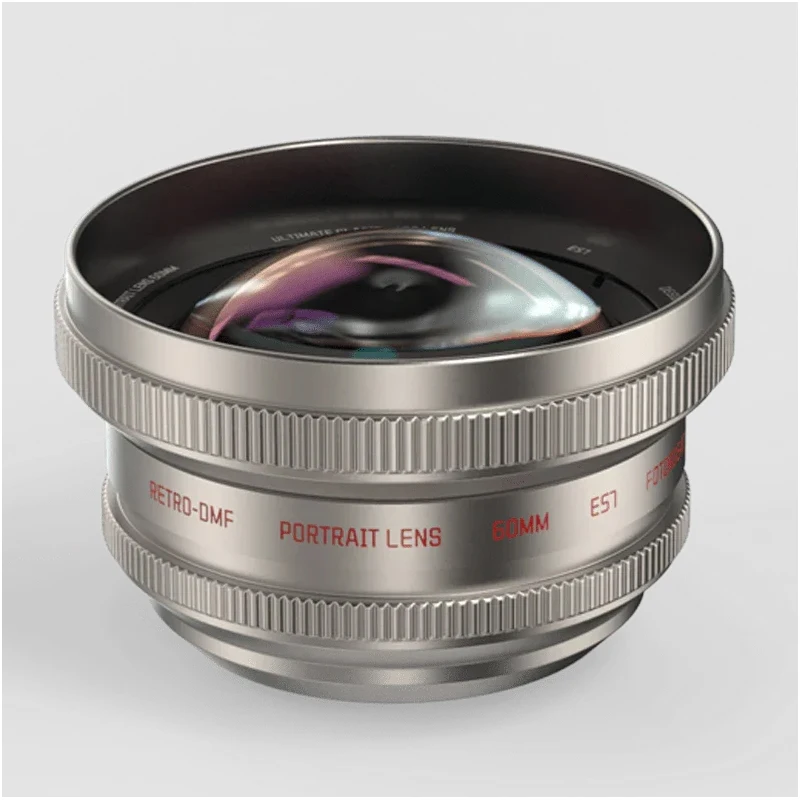 Fotorgear Retro T-mount mobiele telefoon externe lens voor 8 mm Fisheye 45 mm macrolens 16 mm ultrabrede lens 60 mm portretlens