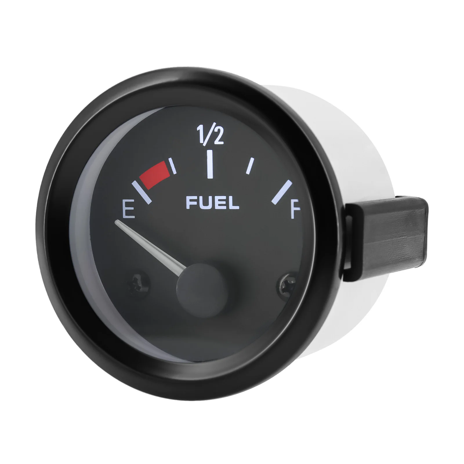 AD 12V 52mm Fuel Level Gauge 240-33ohm Universal Car Fuel Gauge High Sensitivity White LED Light Black Rim Automotive Meter