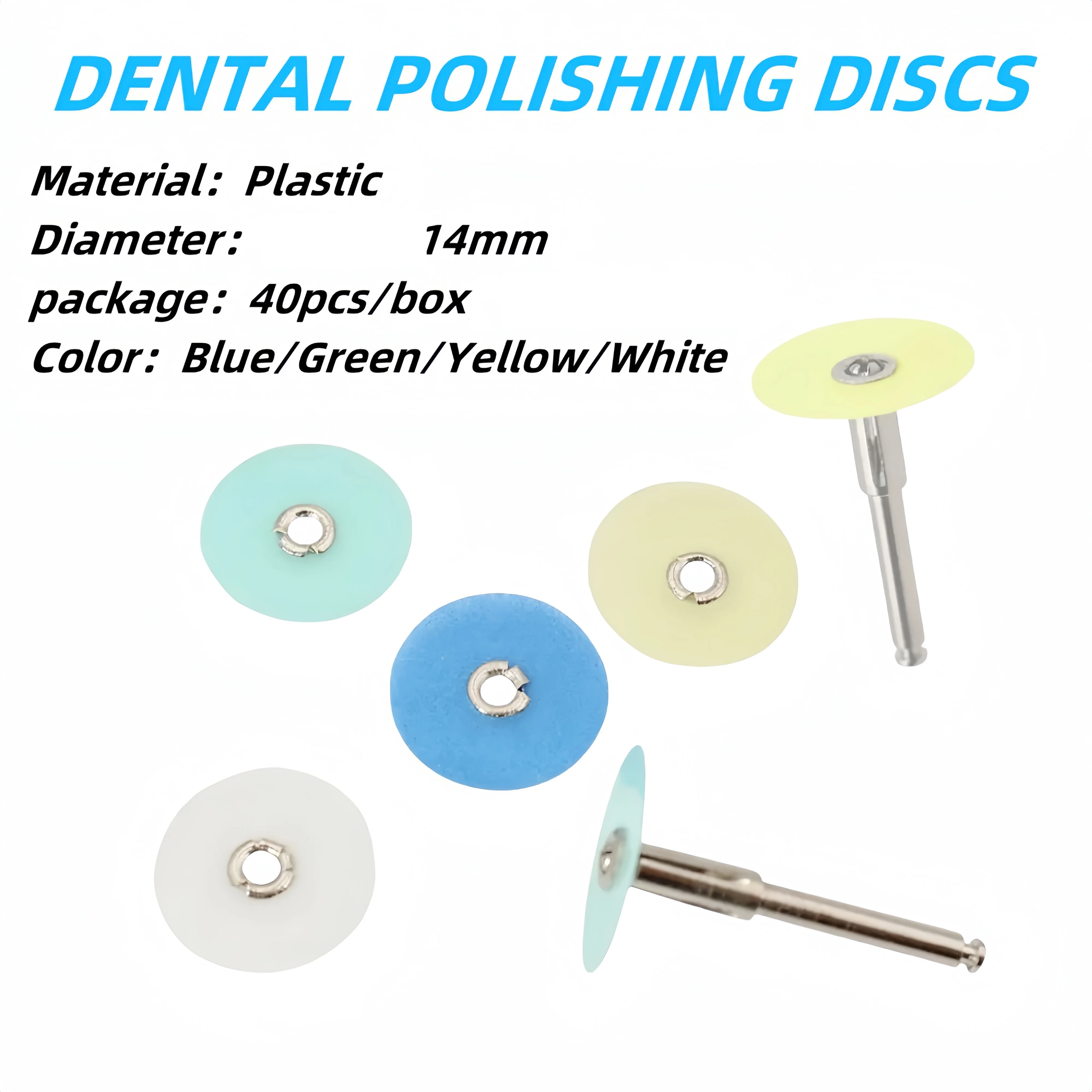 40Pcs/Box Dental Composite Polishing Disc Gross Reduction Contouring Mandrel Stripes Teeth Whitening Material Dentistry Tools