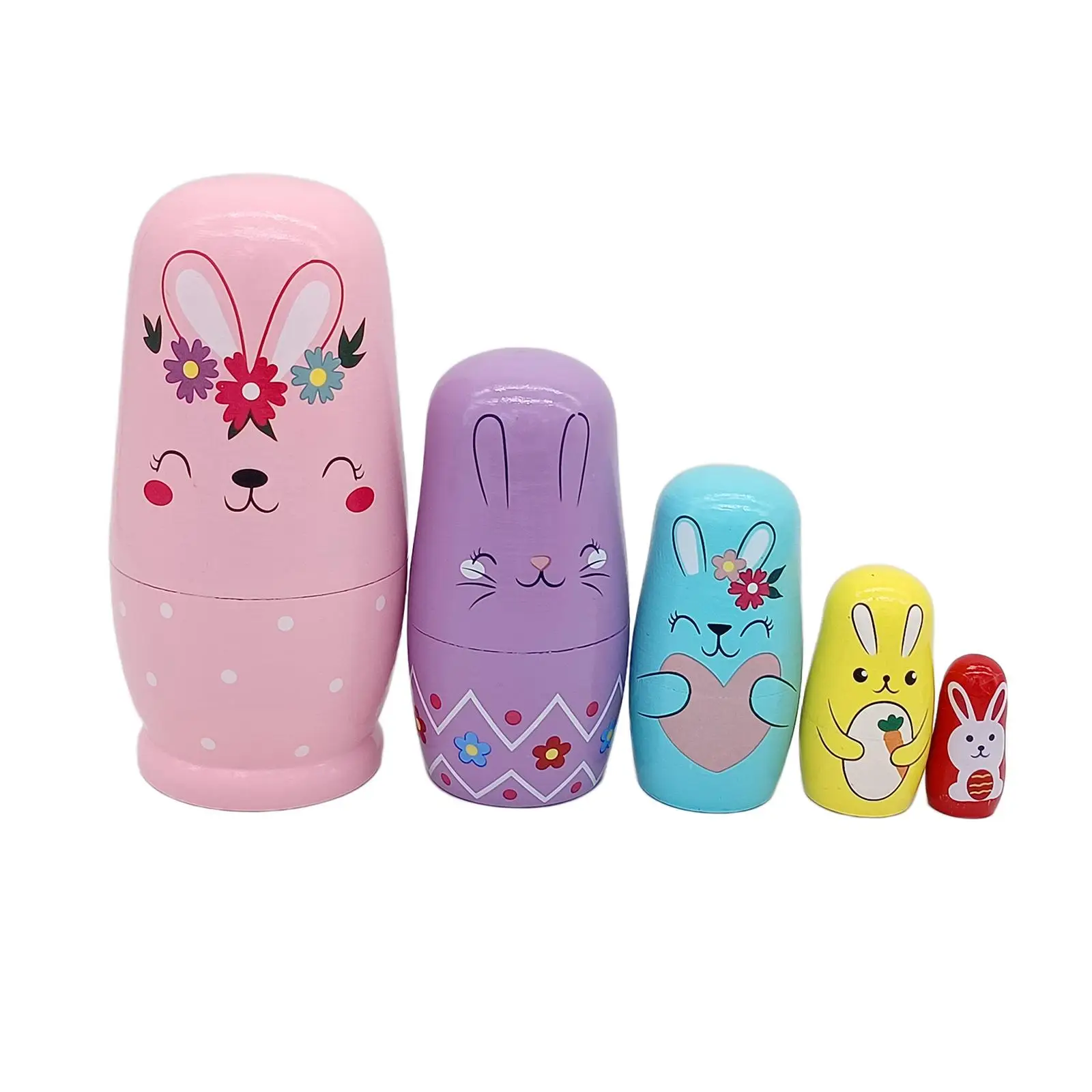 Stacking Doll 5 Layers Nesting Dolls Wooden Matryoshka Multifunctional Kids Gifts Russian Nesting Dolls Popular Matryoshka Dolls