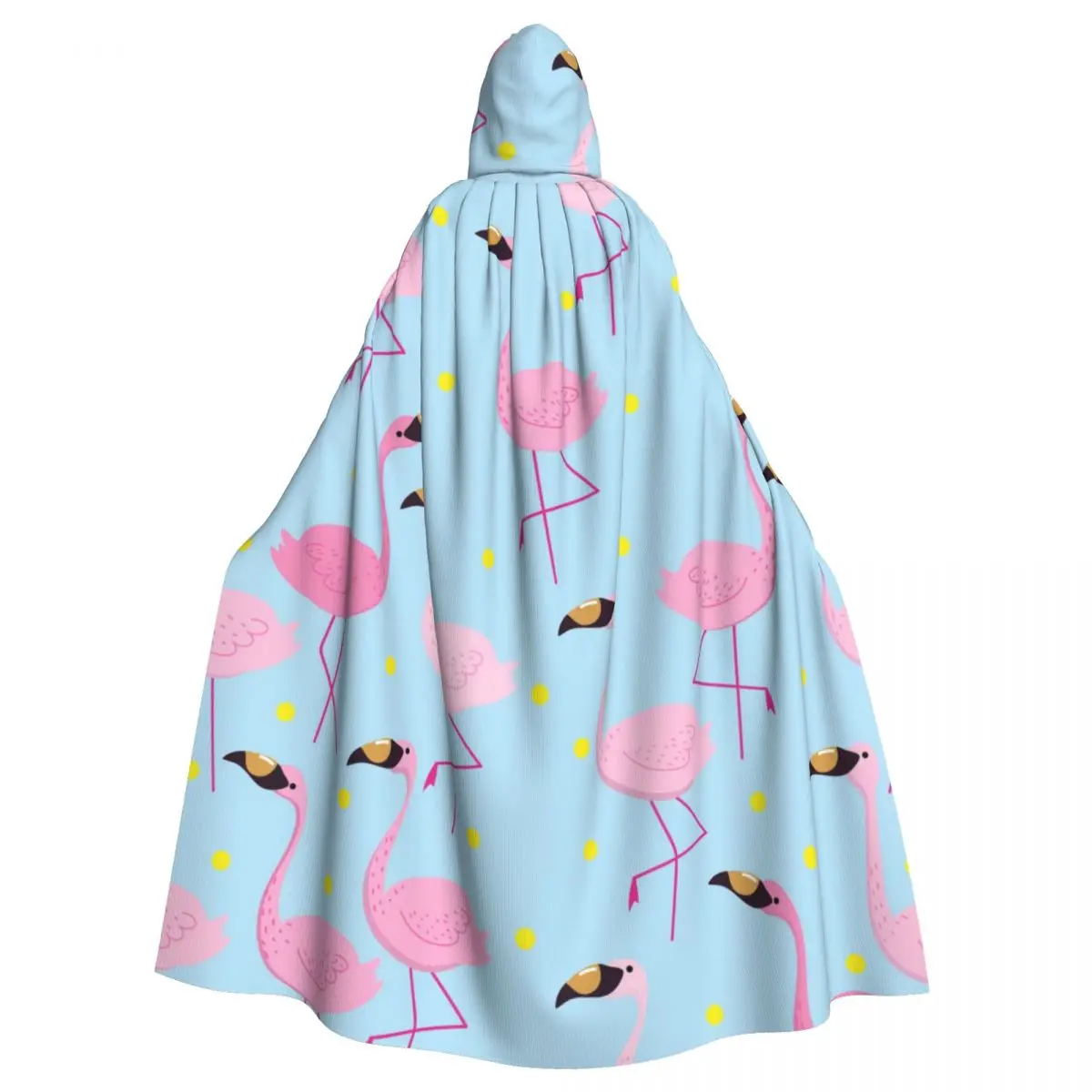 

Hooded Cloak Unisex Cloak with Hood Cloak Cosplay Costume Pink Flamingo Pattern