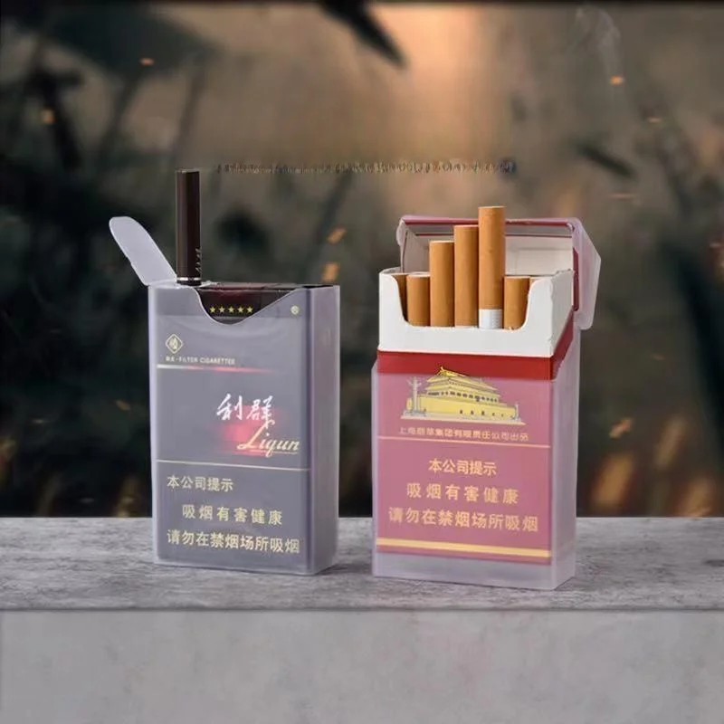 

Portable Plastic Cigarette Box Cover Men's 20-Pa Anti-Prure Creative Personalized Cigarette ell Box Soft Pa Hard Pa