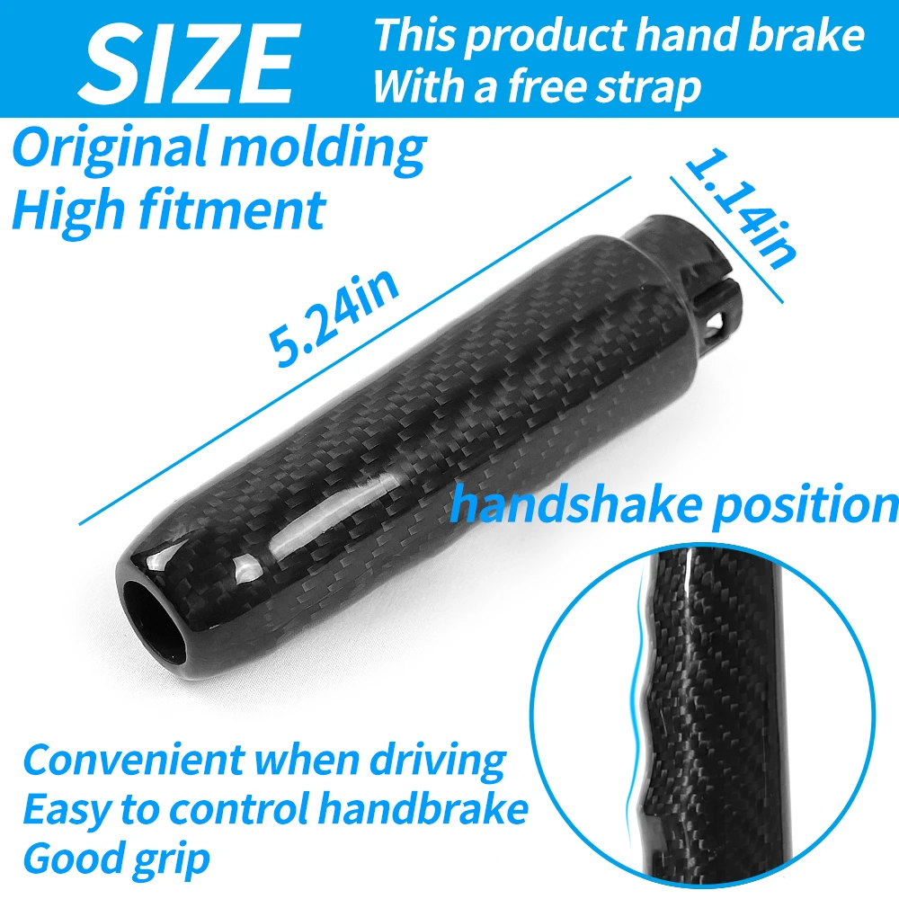 Carbon Fiber Hardtop Hatchback for Mini Cooper F55 F56 F57 Interior Car Handbrake Grip Cover 2013-2019 Trim Accessories