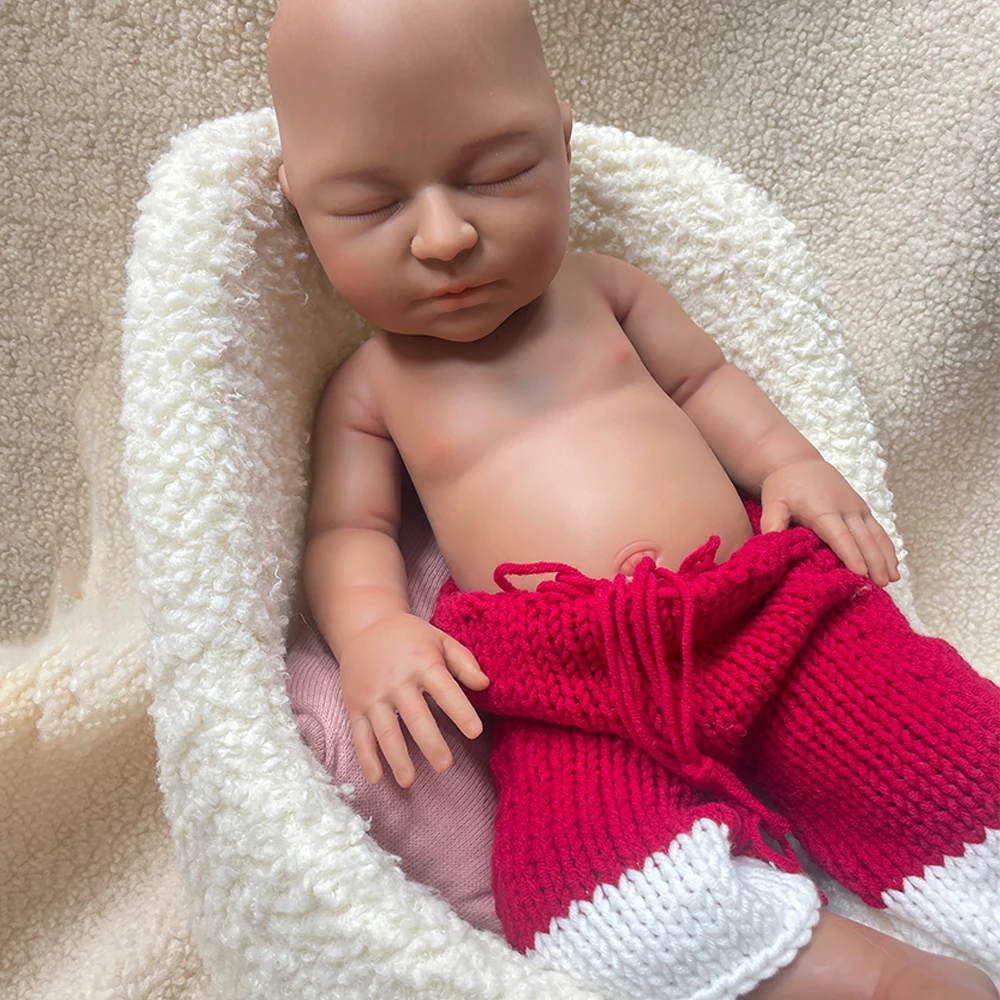 Soft 20 pouces full body silicone Reborn girl 3D painting réaliste joufflu nouveau - né bébé africain poupée ensemble pour collection peintre