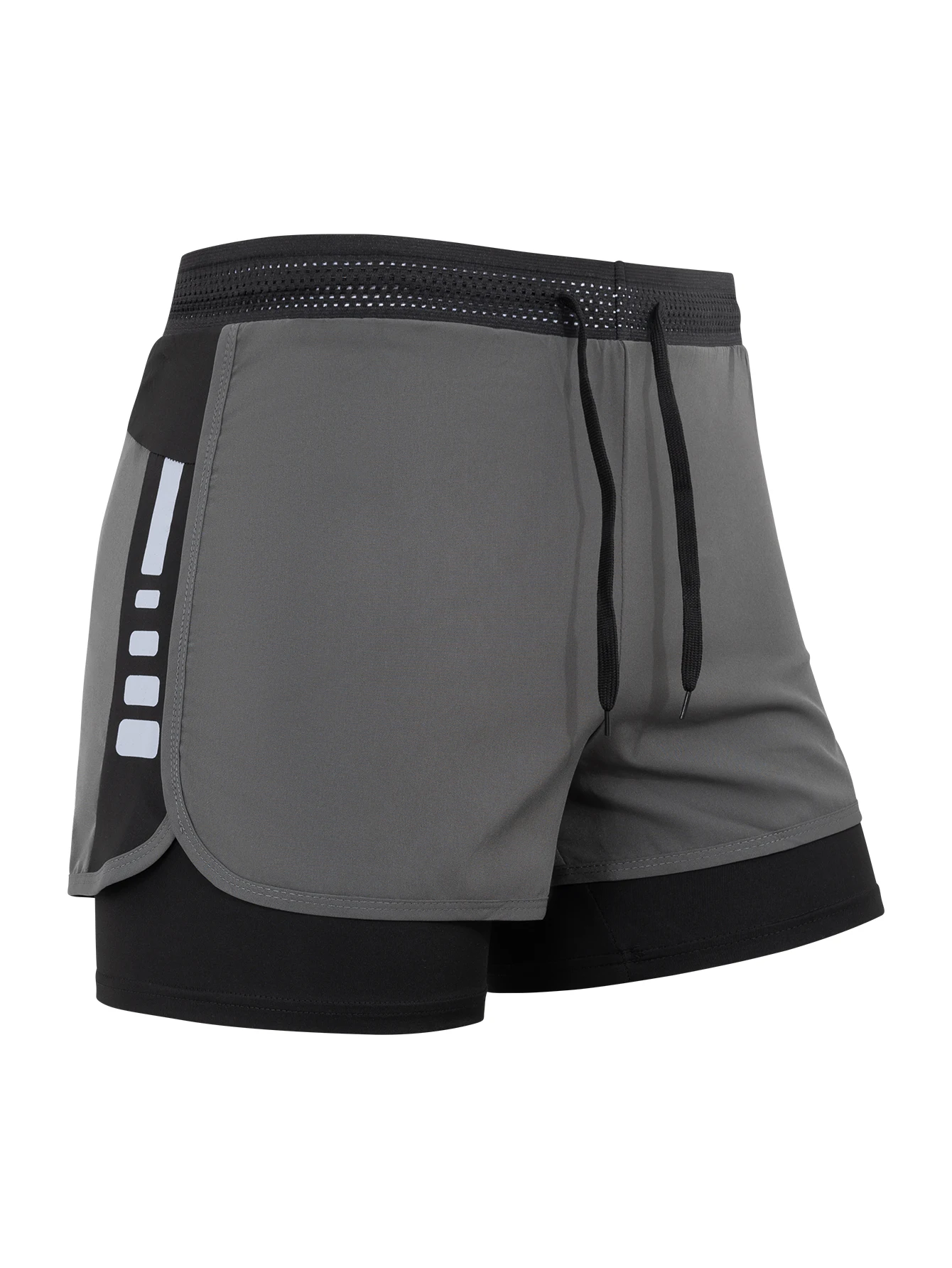 Men's Outdoor 2 in 1 Elastic Running Shorts Training Lightweight Breathable Summer Quick-Dry Sports Pants 24H shipped
