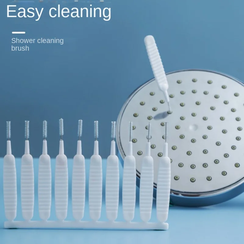 10pcs Mini Showerhead Cleaning Brush, Cleaning Needle, Household Cleaning, Bathroom Lotus Canopy Gap Cleaning Tool Accessory