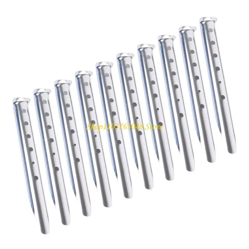 R53E 10pack Sand Pegs Durability Tent Nails Multipurpose Tent Anchors Heavy Type Stake for Secure Outdoor Shelter
