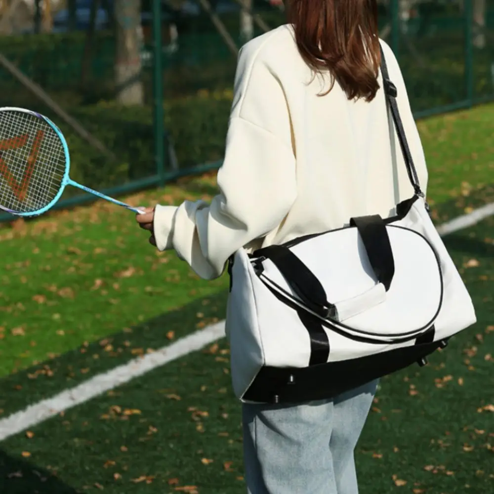 

Large Capacity Tennis Racket Bag Adjustable with Handle Tennis Shoulder Bag Comfortable Straps One Shoulder Sports Fitness Bag