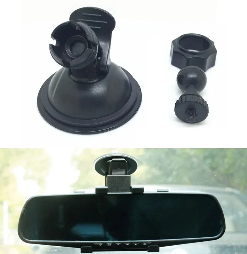 Car DVR Holder 4mm Screw Head Car Driving Video Recorder Suction Cup Bracket 360 Rotatable GPS Navigation Camera Base