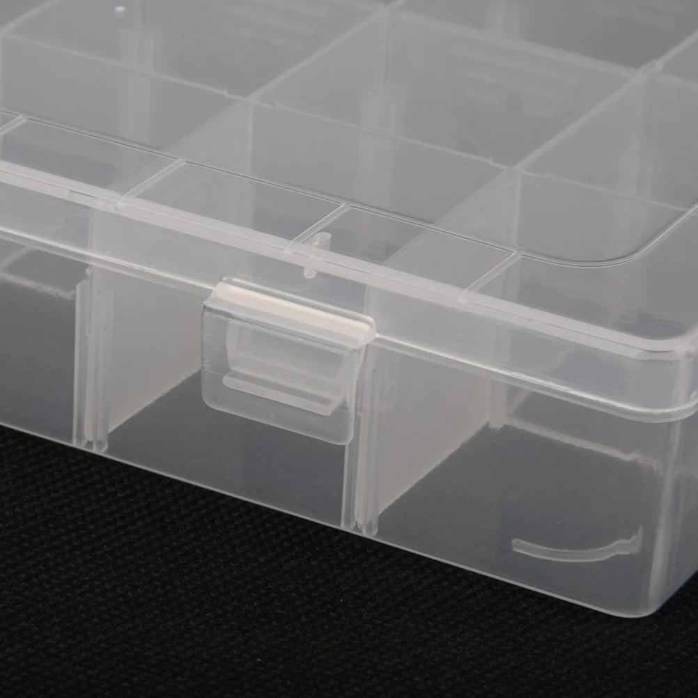 

14 Grid Jewelry Storage Box Transparent PP 21x17x4cm Removable Dividers Clear Container Organizer For Earrings Rings Beads Mini