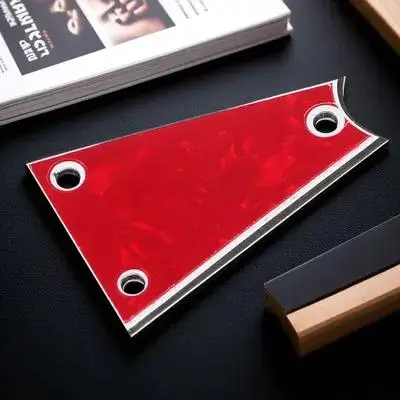 

Truss Rod Cover For Electric Red Durable Pvc 3-Ply Triangle Neck Plate Enhanced Sound Protection Guitar Parts Accessory
