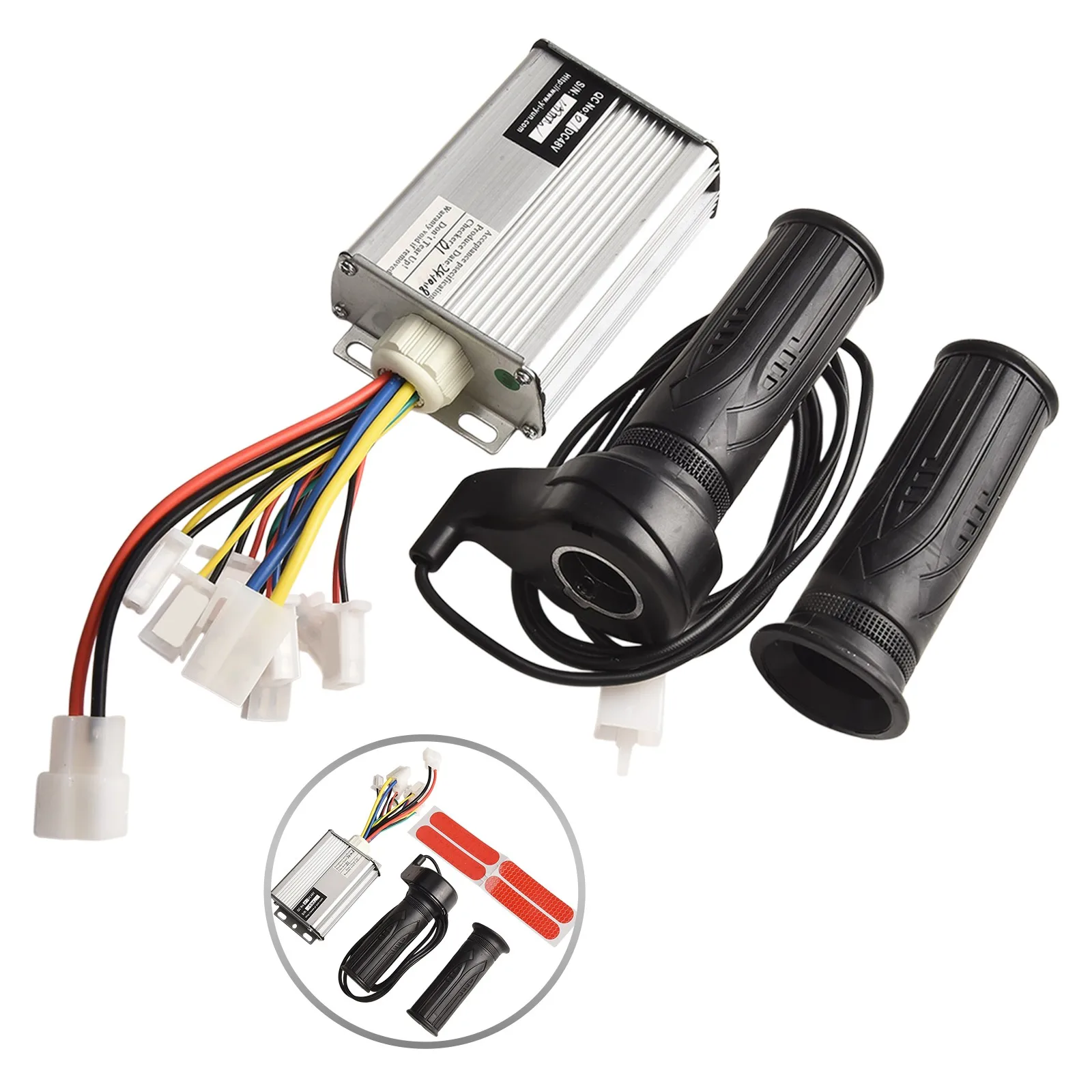 24-48v/250-500w Brush Controller Throttle Grip Set For Electric Scooter Bike Controller Electric Vehicle Accessories