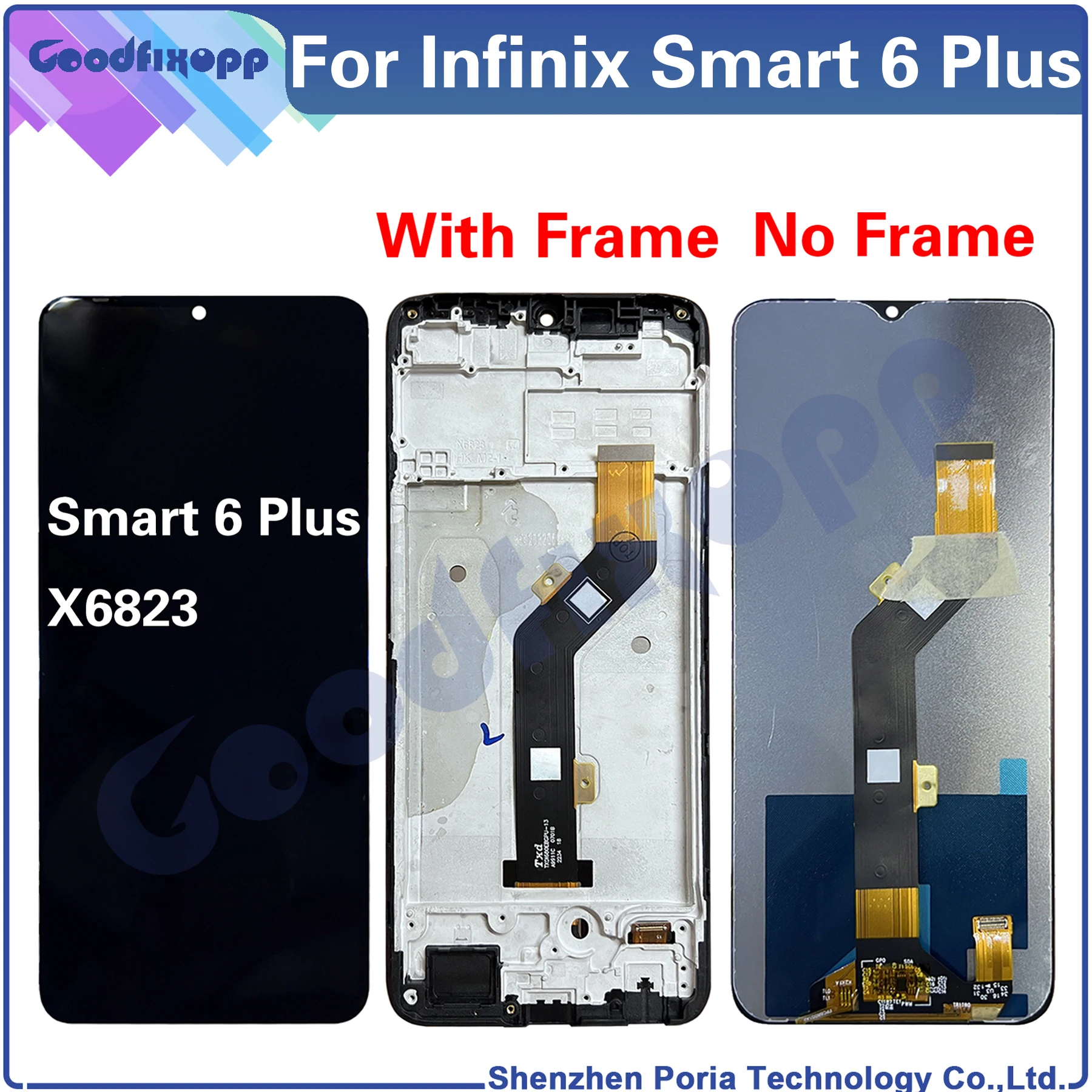 

For Infinix Smart 6 Plus X6823 X6823C Smart6Plus LCD Display Touch Screen Digitizer Assembly Repair Parts Replacement