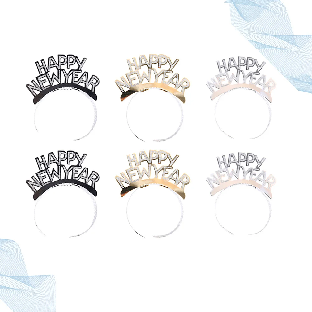 

6Pcs Festive Hair Hoop Letter Design Elegant Non-Slip Headdress Ideal Gift for Birthday Parties and Holiday Wear