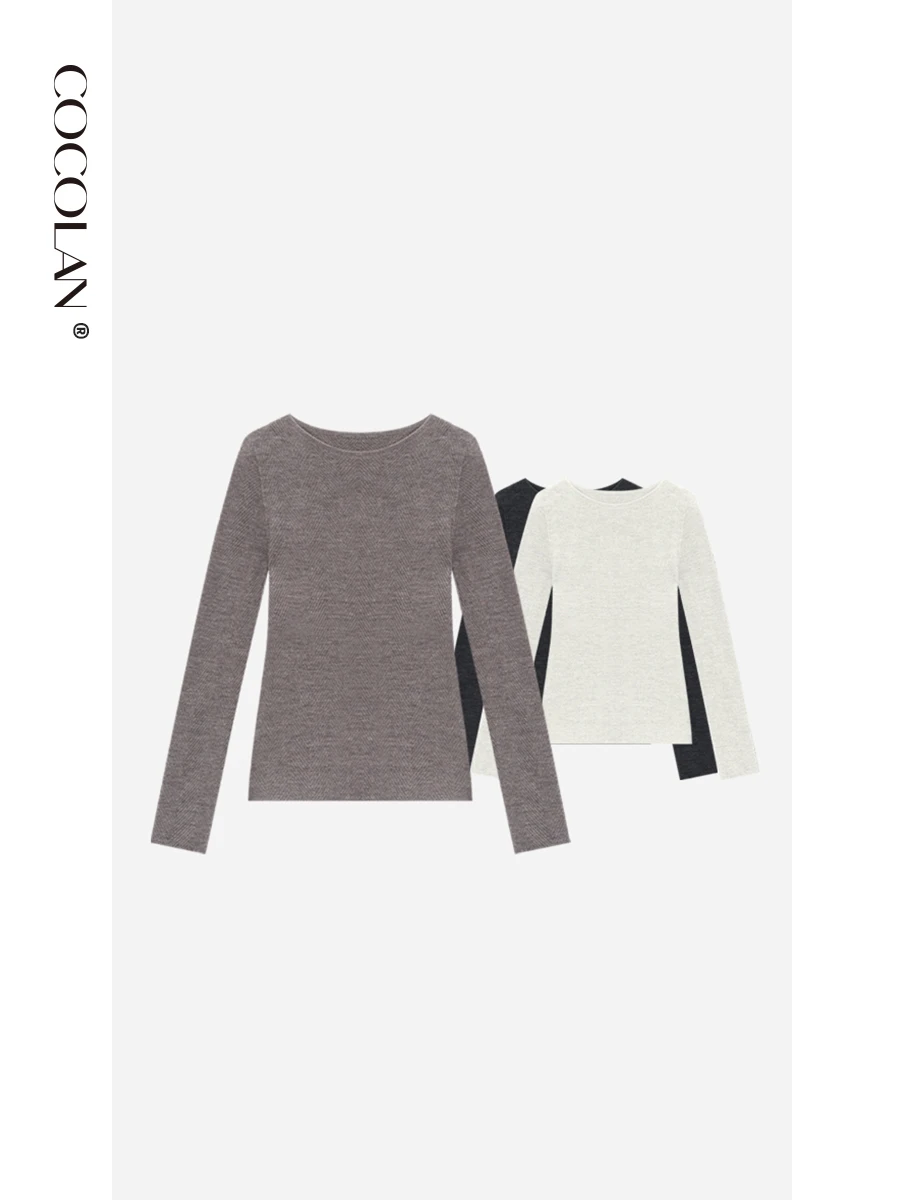 

Женский вязаный шерстяной топ с одним открытым плечом, 100% кашемир, с длинным рукавом, повседневный, осенний, модный, удобный крой, круглый вырез...