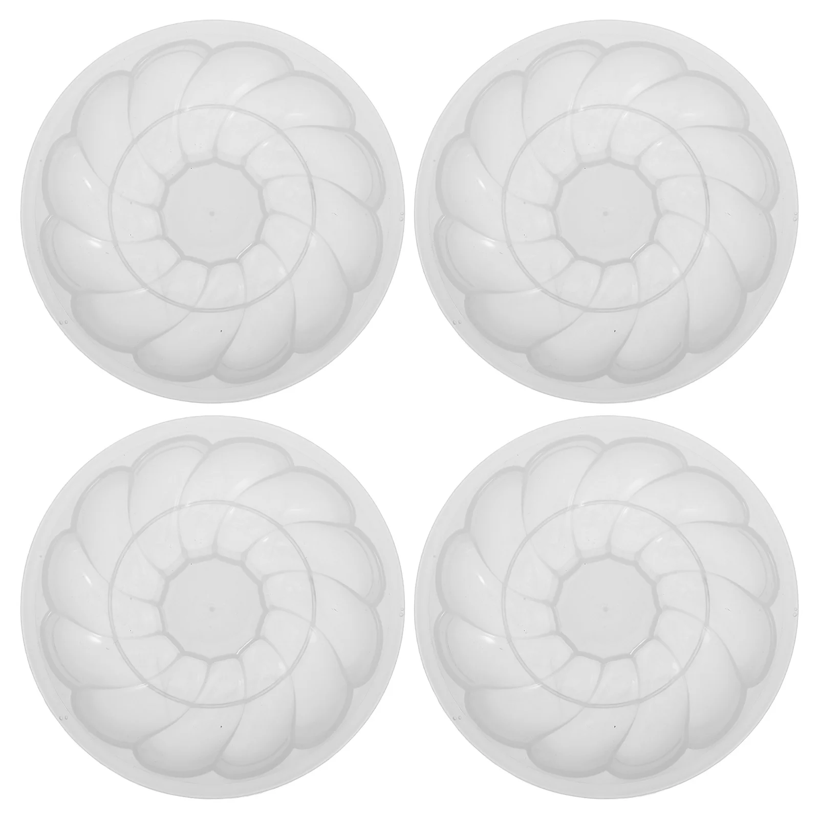 

4pcs Steamed Bun Mold Set Plastic Baking Mould Non-Stick High Temp Freezer Safe Easy Demould Cake Jelly Mold For Kitchen Pastry