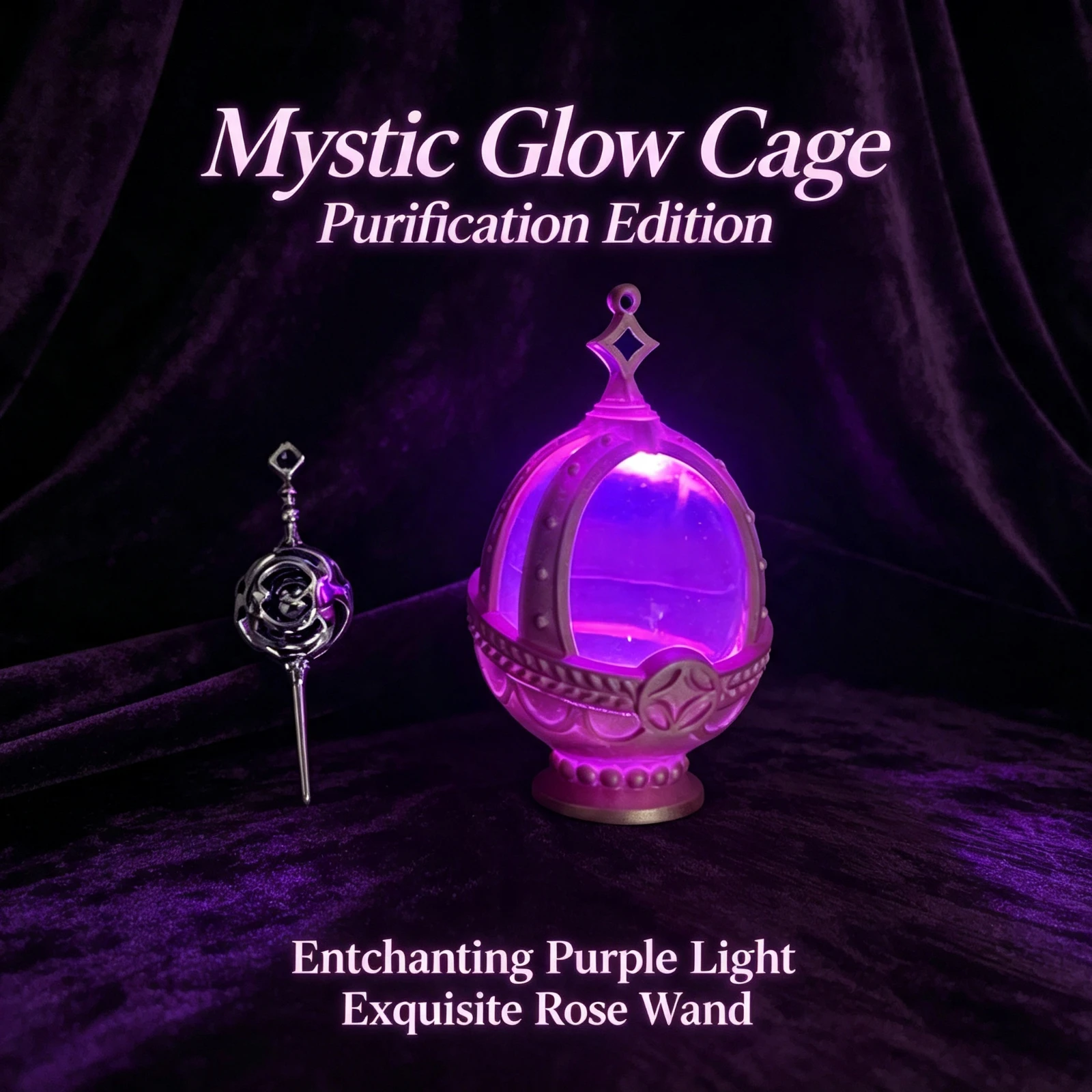 LED Illuminated Soul Gem Griefs Seed Prop Purple Glowing Orbs Magics Girls Cosplay Accessory Handmade, Anime Figure Fans Gift