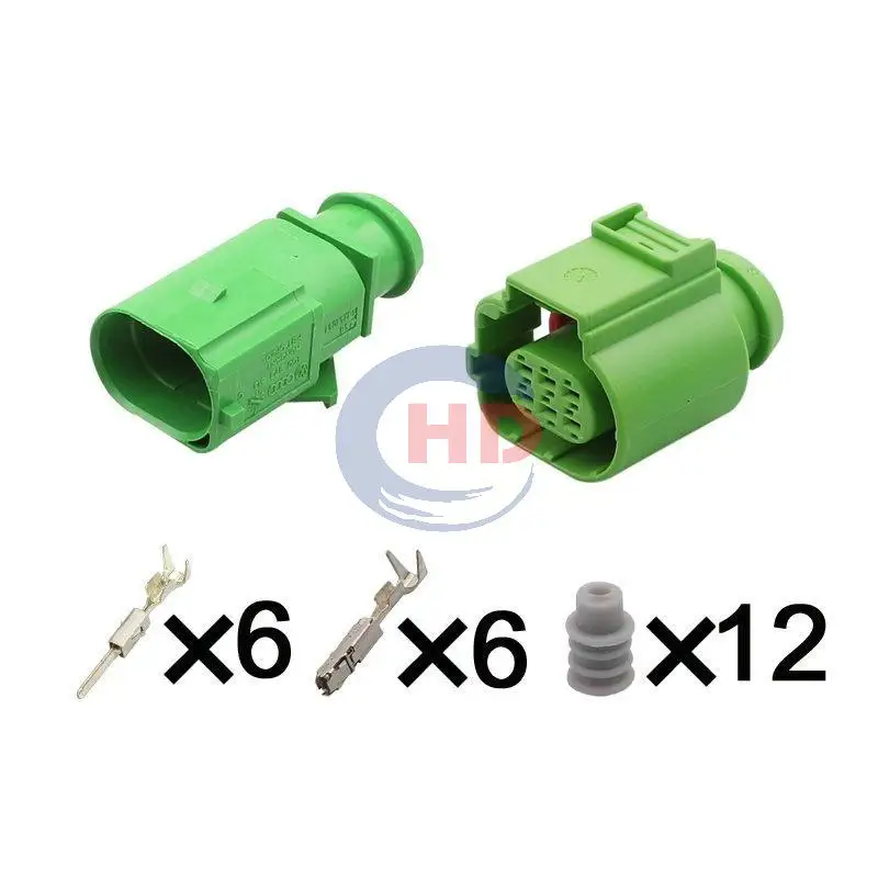 1-20 sets 6 Pin Green Tail Lamp Plug 4G0973813C 4H0973713C
