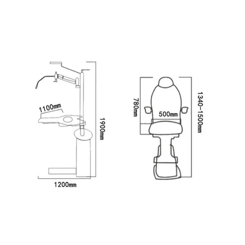 High Quality Optical Ophthalmic Unit Chair And Stand Combined Table CMT-900B - Medical Exam Table for Three Equipments