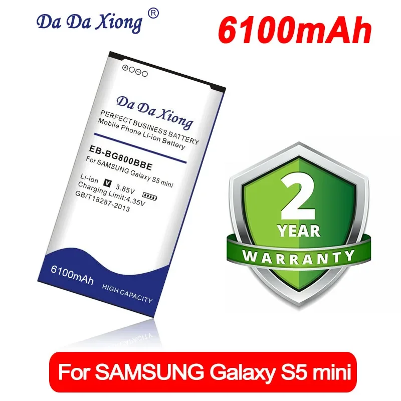 DaDa Xiong 6100mAh EB-BG800BBE Replacement For Samsung GALAXY S5 Mini Battery G870 SM-G800F SM-G800H