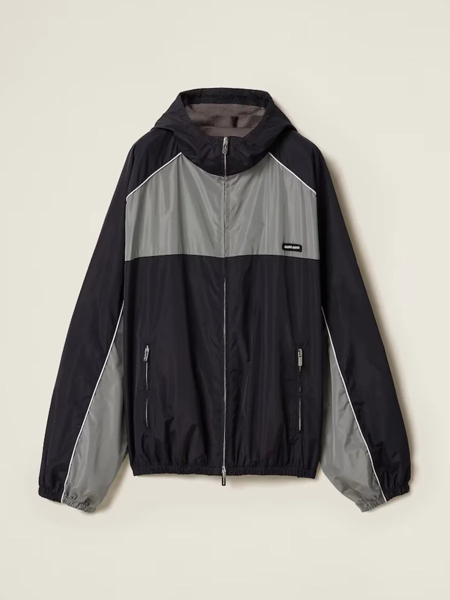 

2025 New Arrival – Stylish Color-Block Nylon Versatile Hooded Jacket for Women