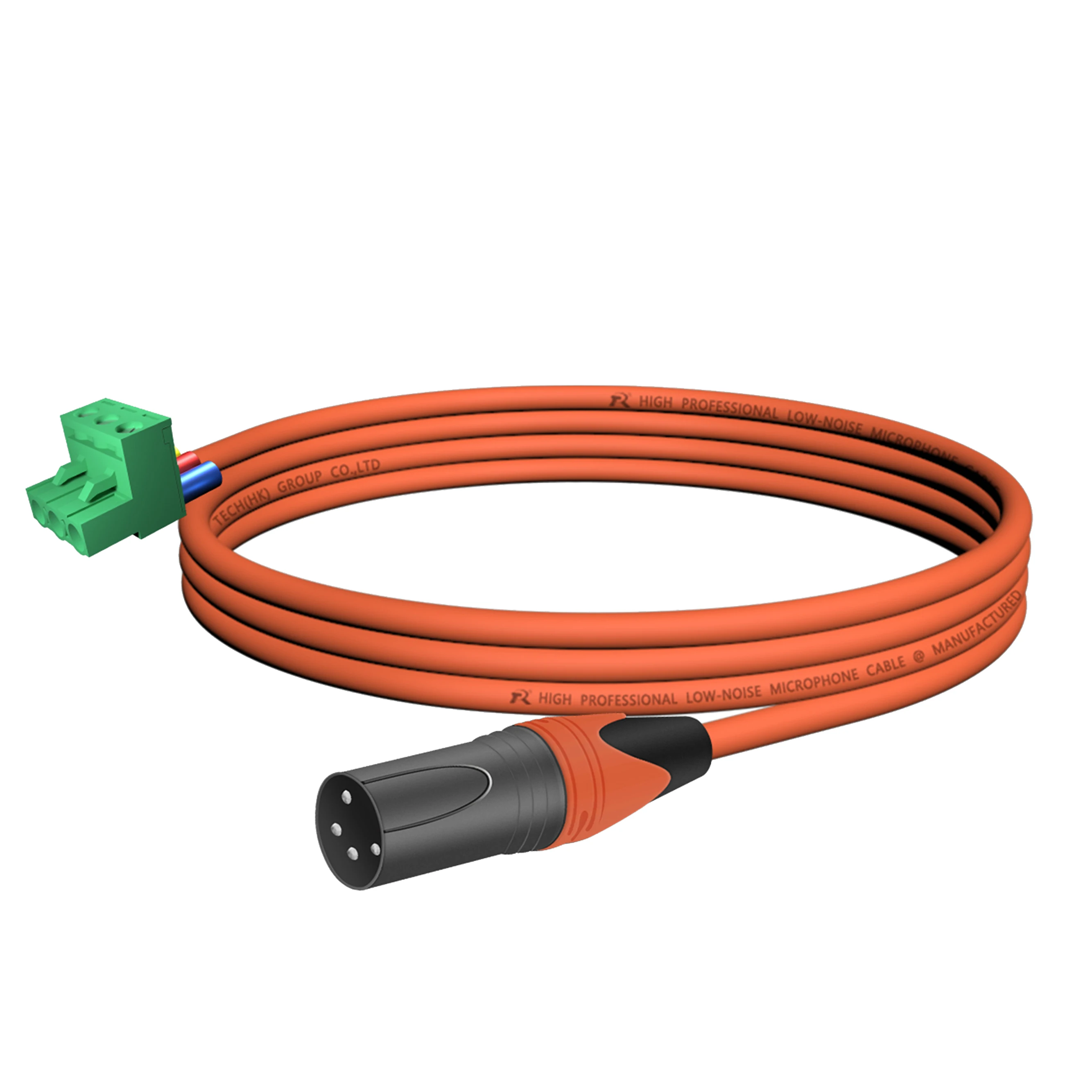 1 Stück Mikrofonkabel mit schwarzem XLR 4-Pin M/F-Stecker, grüner 3-Wege-Leiterplattenklemmenblock, professionelle Audioverbindung für Lautsprechersysteme – Detail 15