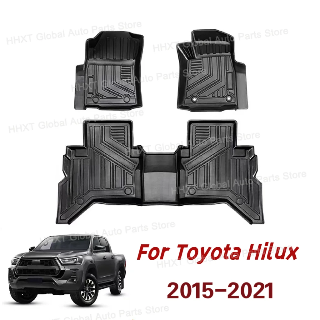 3D TPE LHD RHD Floor Car Mat For Toyota Hilux Revo 2015-2021 Car Floor Liner tray Foot Pad Carpet 4x4 Pickup Accessories