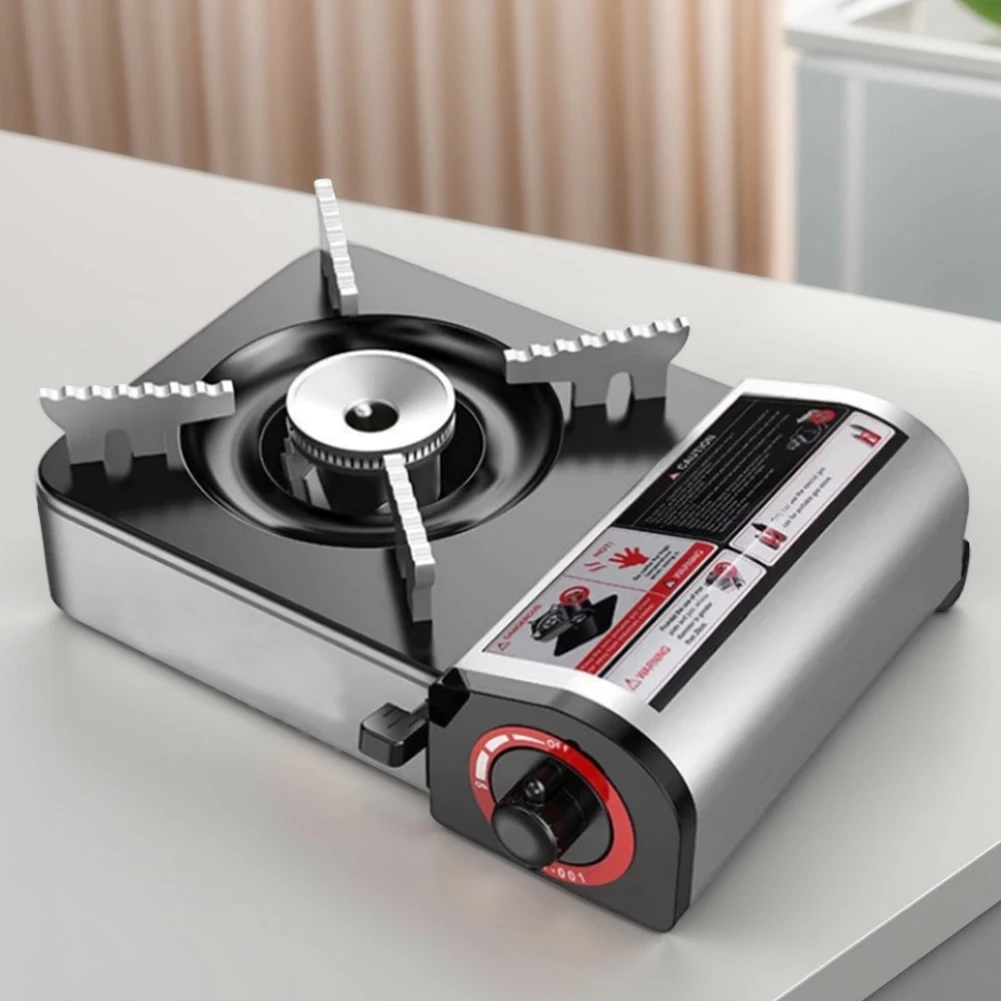 

Портативная газовая плита с регулировкой, ветрозащитная одноконфорочная плита на бутане для кемпинга и пикников