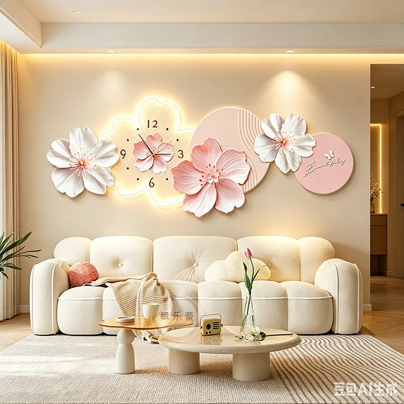 Creative Nordic Wall Watch Lounge Unique Modern Aesthetic Art Mural Universal Wall Clocks Cartoon Reloj De Pared Home Furniture