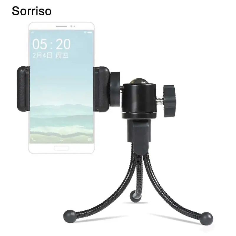 SLR 카메라용 미니 볼 헤드, Dslr 삼각대, 휴대폰 LED 라이브 라이트 플래시 브래킷, 스탠드 홀더, 어댑터 마운트 크래들, 1/4 인치