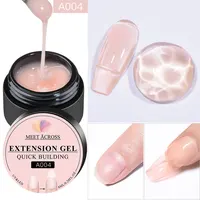 MEET ACROSS-Verhéritage à Ongles Gel UV Semi-continu, Extension Rapide, Nude, Lait Blanc, Outils de Manucure, 8ml, N64.Art 3