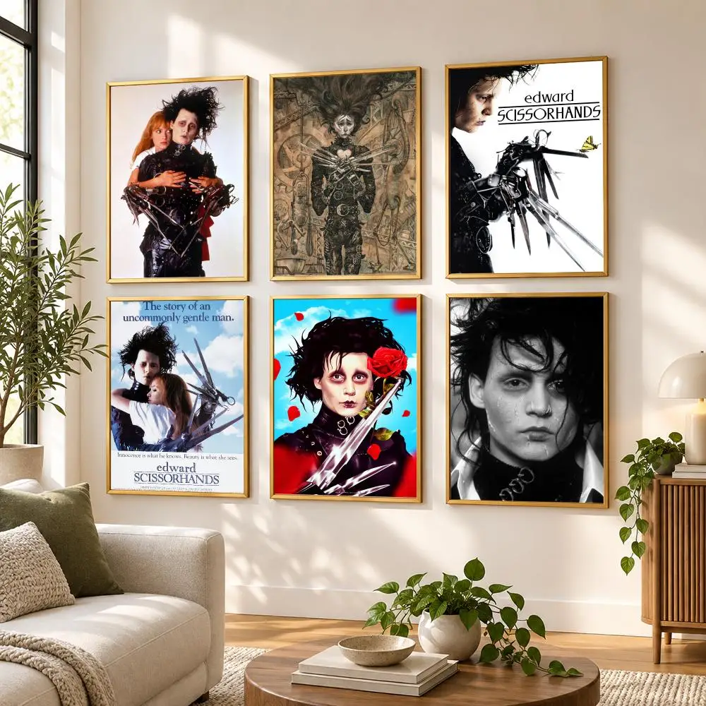 E-Edward Scissorhands movie Poster HD art sticky wall waterproof home living room bedroom bar aesthetic decoration