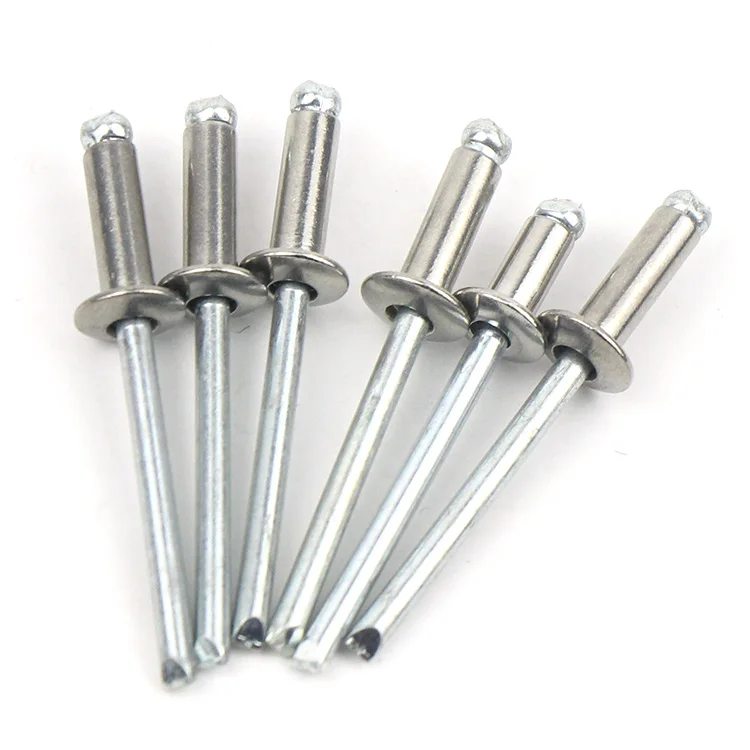 

В наличии Алюминиевые открытые глухие заклепки с круглой и плоской головкой, титановые заклепки с открытым фланцем