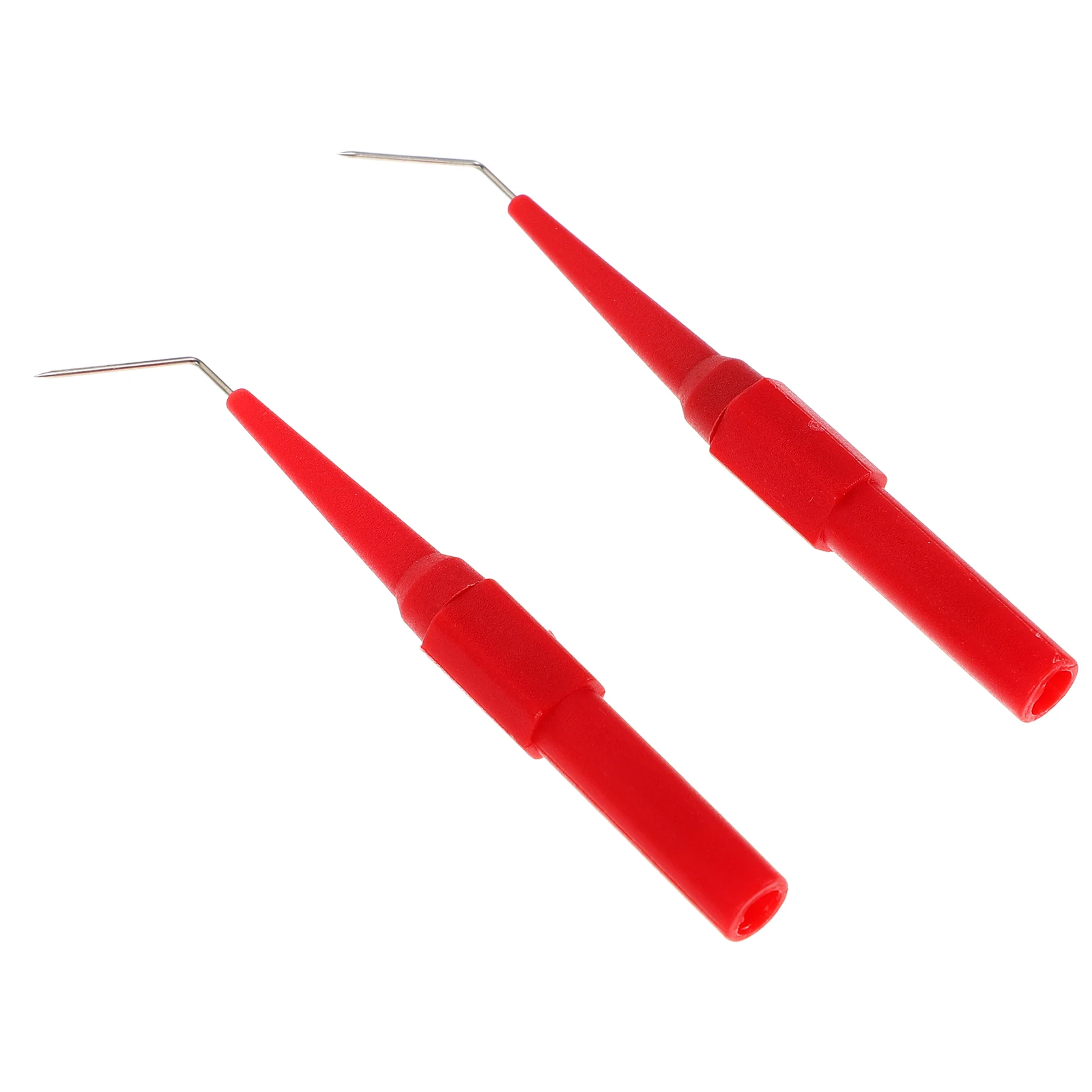 

2Pcs Test Probe Pins Copper Piercing Needle Multimeter Probes 4mm Socket Plug Automotive Electrical Testing Wire Tester
