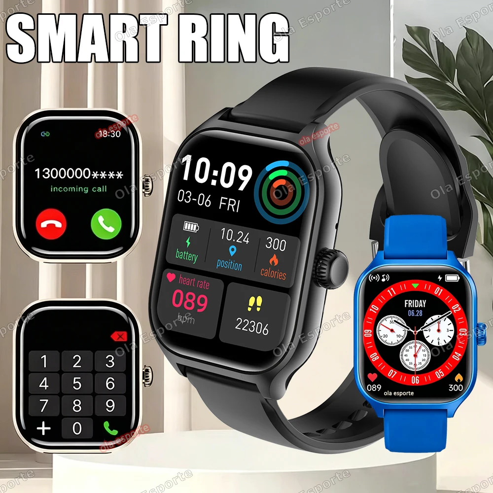 Neue Smartwatch für Männer und Frauen, Geschenk, 1,88 Zoll Full-Touchscreen, Sport- und Gesundheitsmonitor, Bluetooth-Anruf, digitale Smartwatch