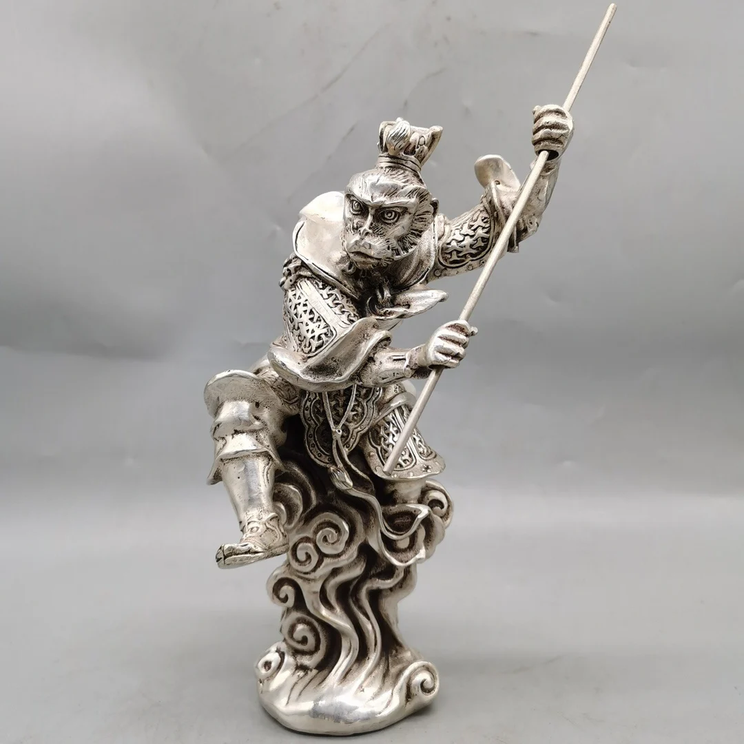 

Collect China Fine Workmanship Cupronickel Sculpture Buddha The Monkey King Metal Crafts Home Decoration