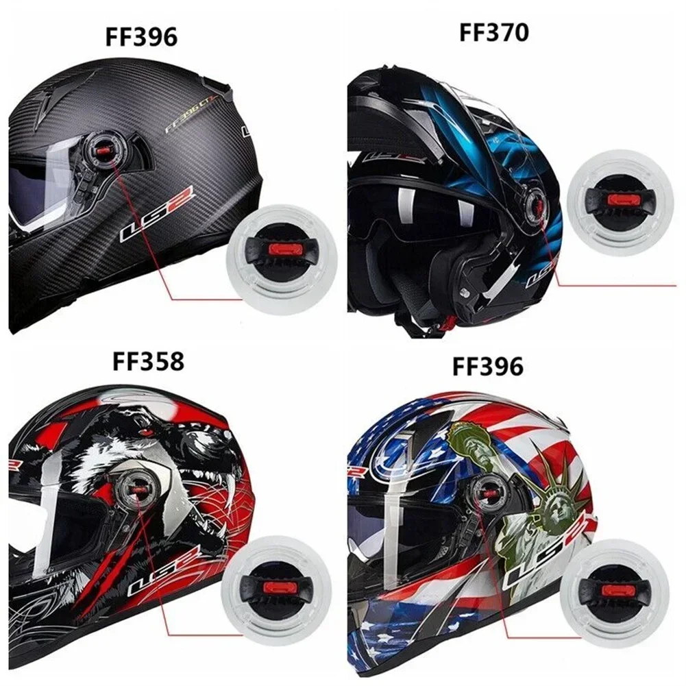 For LS2 FF386 Helmet Visor Screws Kit For LS2 FF386 For LS2 FF396 Plastic Set Accessories Round Attachment Clips NEW